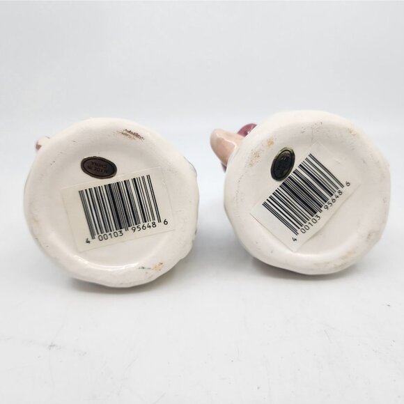 Snowman Salt & Pepper Shakers Set Winter Let It Snow Hand Painted Ceramic 3.5 in - Picture 6 of 8